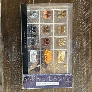 Barbie Basics Black Label Silver and Gold Accessory Set